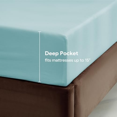 Maple&Stone Twin Fitted Sheet Only, Bulk Pack of 6 Navy Blue Sheets - Image 4
