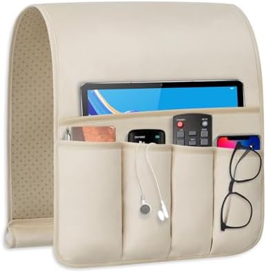 Remote Control Holder for Armchair Caddy, Remote Holder with 5 Pockets by WETRBWEH