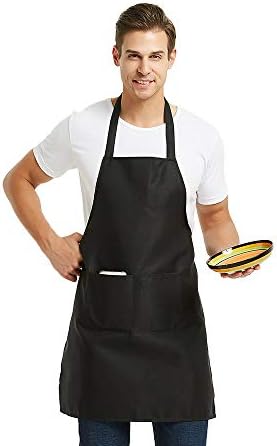 DUSKCOVE 12 Pack Plain Bib Aprons with 2 Pockets - Blue Unisex Commercial Apron Bulk for Kitchen Cooking Restaurant BBQ Painting Crafting - Image 6