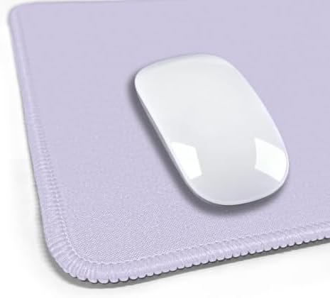 FROGIGO Mouse Pad with Stitched Edges - Solid Color Mousepad for Women, 9.25 x 7.75 inch Washable Square Desk Pad, Non-Slip Rubber Base, Office Home Laptop Accessories - Lilac Purple - Image 2