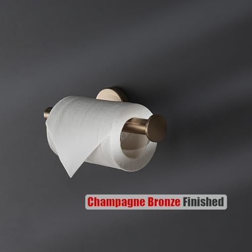 JQK Champagne Bronze Toilet Paper Holder, 5 Inch Tissue Paper Dispenser for Bathroom, 304 Stainless Steel Thick 0.8mm Wall Mount, TPH120-CB - Image 7