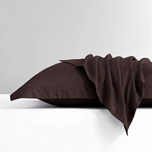 FLXXIE Microfiber Standard Pillow Shams Set of 2, Dark Brown - Image 4