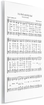 Stupell Industries It is Well With My Soul Vintage Sheet Music Wall Plaque Art, Multi-Color - Image 2