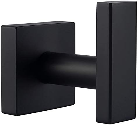 Angle Simple Towel Hook for Bathroom, Robe Coat Hook for Wall, Matte Black by AngleSimple