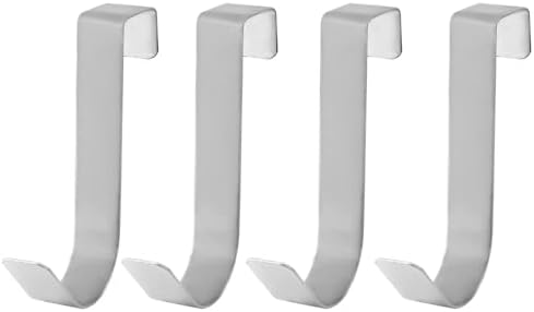 Bonsicoky 12 Pack Over The Cabinet Door Hooks, Silver - Image 5