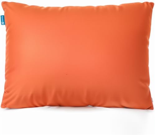 Nappler Rust Small Shredded Memory Foam Pillow for Travel and Camping - Compressible Medium Firm Bed Pillow, Breathable Cover, Machine Washable, Backpacking, Airplane and Car by Nappler
