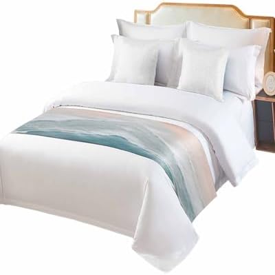 DecorLovee Summer Beach Bed Runners for Cal King Size Bed, Ocean Coastal Bed Throws for Foot of Bed, Sea Nautical Bed Runner - Image 2