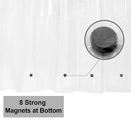 Barossa Design Extra Wide Shower Curtain Liner 108" x 72", Clear - Image 2