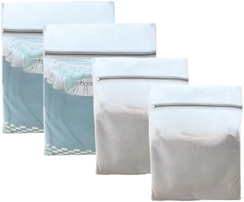 4 Pcs Mesh Laundry Bags for Delicates (2 Large +2 Medium) by Unknown
