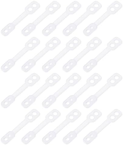 uxcell 30Pcs Clothes Hanger Windproof Plastic Strip Hook, Anti-Slip Off Windproof Fixed Buckle, Anti-Drop Strips Hanger Fixation for Outdoor Indoor Transparent by uxcell