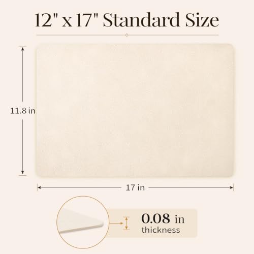 Homaxy Vinyl Heat Resistant Placemats Set of 6, Beige - Image 5