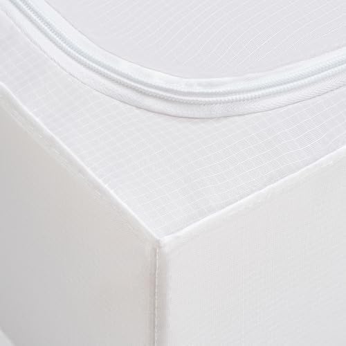 TYEERS Under Bed Storage Containers, Durable Fabric, Washable, Collapsible, Under Bed Storage Bins for Clothes, Blankets, Sheets, Shoes, 27.5x16.5x7 Inches, 2-Pack, White - Image 7
