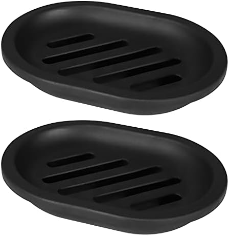 Topsky Soap Dish for Shower, 2pcs Soap Dishes Soap Savers for Bar Soap, Soap Bar Holder Shower with Drip Tray, Plastic Soap Holders with Drain for Kitchen Sink, Easy to Clean, Keeps The Soap Dry by HomeandKitchenNO1