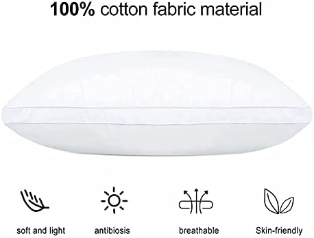 JICUSE Bed Pillows for Sleeping 1 Pack,Standard Size,Luxury Hotel Collection Pillow,Soft Fluffy and Great Support Down Alternative Filling,Gusseted Pillow for Side and Back Sleepers(20x26) - Image 4