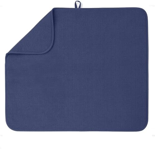 Bellemain Dish Drying Mat, Drying Matt Kitchen Counter, 16" x18" -Navy by Bellemain