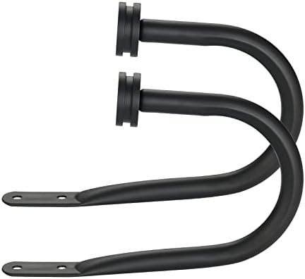 Curtain Holders, 2 Pack Matte Black Decorative Curtain Holdbacks for Wall Curtain Drapery by Kemmie