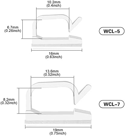 XHF 120PCS 5/8” White Adhesive Cable Wire Wall Light Clips, Cord Holder - Image 2