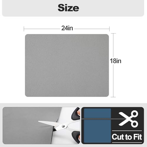 Ecotrim - Dish Drying Mat for Kitchen Counter | Coffee Bar Mat for Countertops | Heat Resistant Drainer Mat with Non-slip Rubber Backed | Hide Stain Kitchen Absorbent Draining Mat | Grey 18"x24" - Image 5