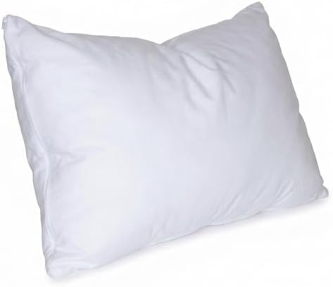 Padded Replacement Cover, 5.5 in. Thick - Soft Cotton-Blend Zippered Case for Memory Foam Arm & Side Sleeper Pillow, Machine Washable, White by Unknown