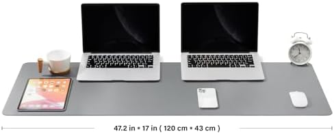 Large Cork Desk Mat - 47.2"x 17" Desk Pad for Office and Home - Ideal for Large Mouse Pad and Desk Mats on Top of Desks(Gray) - Image 2