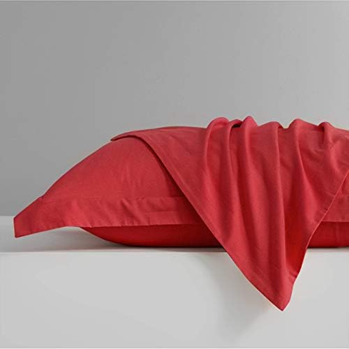 FLXXIE Microfiber King Pillow Shams Set of 2, Wine Red - Image 4