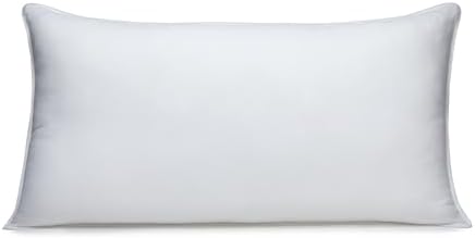 Amazon Basics Down-Alternative Pillows for Stomach and Back Sleepers, Soft Density, Machine Washable, 20 x 36 inches, White, 2-Pack - Image 2