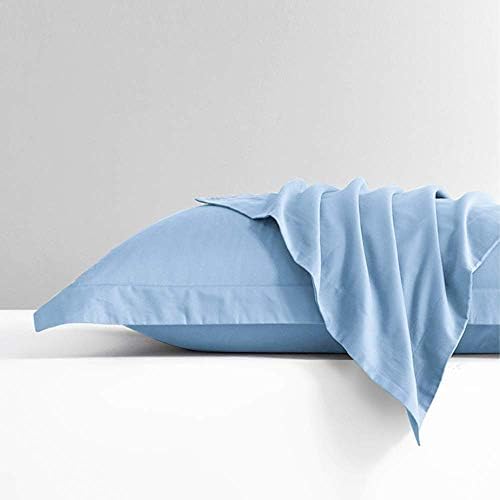 FLXXIE Microfiber King Pillow Shams Set of 2, Sky Blue - Image 4
