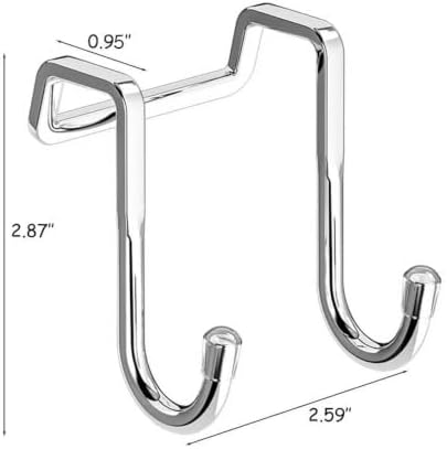 Over The Cabinet Hooks - Heavy Duty Carbon Steel Cabinet Drawer Hanger, No Drill Removable Hooks for Kitchen Or Bathroom, Over Door Towel Rack and Holder (4) - Image 3
