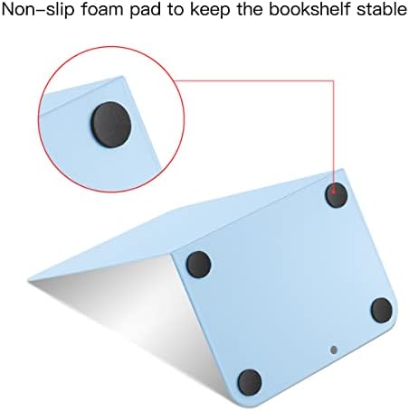 MSDADA Bookends, Book Ends for Book Shelves, Book Ends for Heavy Books,Metal Bookend Supports, Modern Minimalist Style Bookend, Light Blue(4Pairs) - Image 4