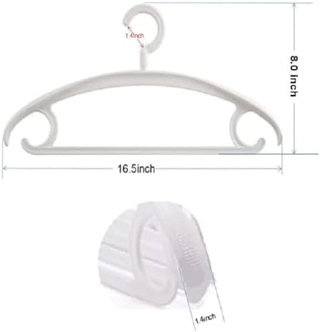 Heavy Duty Coat Hangers Swivel Wide Winter Jacket Hanger White - Image 3