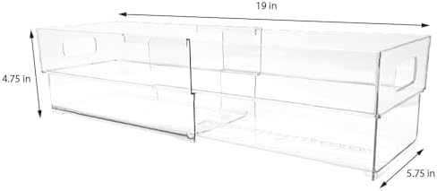Isaac Jacobs 2-Pack Clear Expandable Storage Bins - Small - Image 3