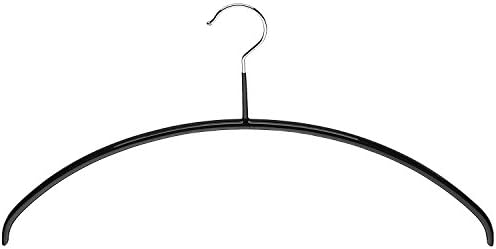 Mawa by Reston Lloyd Euro Series Non-Slip Space Saving Clothes Hanger for Shirts & Dresses, Style 40/P, Set of 12, Black by Mawa