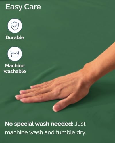 CGK Linens 2 Pack Extra Deep King Fitted Sheets - Emerald Green - Image 6