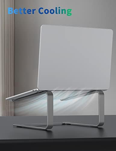 SOUNDANCE Laptop Stand for Desk, Metal Riser, Fits 12-17.3 Inch,Grey - Image 5
