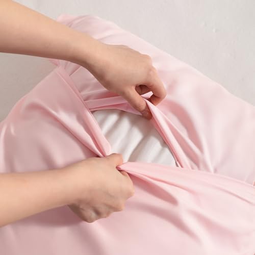 FLXXIE Microfiber Standard Pillow Shams Set of 2, Blush Pink - Image 2