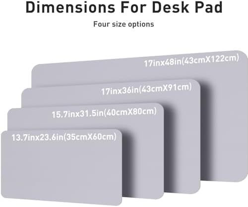 Aothia Large PU Leather Desk Pad Protector - Non-Slip Mouse Pad & Writing Mat for Office/Home, Waterproof, Easy to Clean (36" x 17", Smoky Lavender) - Image 6