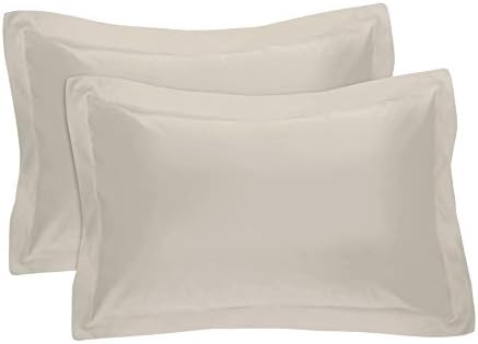 FRESH IDEAS Poplin Tailored 2-Pack Pillow Sham, King, Ivory by Levinsohn-FreshIdeas