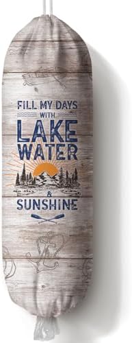 Plastic Bag Holder-Lake Life Themed Grocery Bag Organizer Storage-Lake House Decor &Gifts by Moanlor+Art
