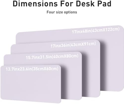 Aothia Large PU Leather Desk Pad Protector – Non-Slip Mouse Pad & Writing Mat for Office/Home, Waterproof, Easy to Clean (Soft Lavender, 23.6" x 13.7") - Image 5