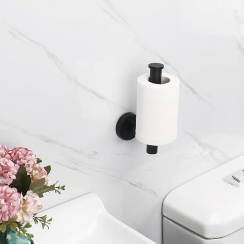 NearMoon Bathroom Toilet Paper Holder, Premium SUS304 Stainless Steel Rustproof Wall Mounted Toilet Roll Holder for Bathroom, Kitchen (4 Pack, Matte Black) - Image 3