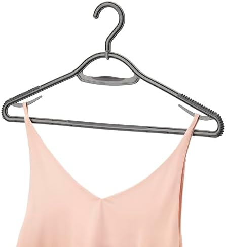 Whitmor Slim Sure-Grip Hangers with Swivel Hook - White and Gray - Set of 20 - Image 3