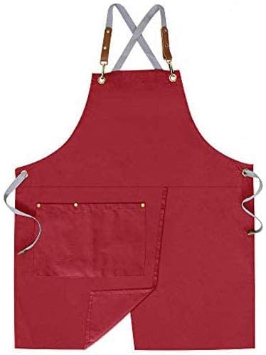 Crossback Apron with Pockets, Apron with Adjustable Straps by Mignongirl