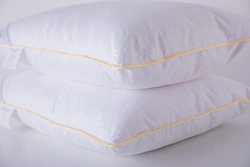 Goose Down Feather Pillows Standard Size One Pillow 100% Cotton Classic White Supportive Cool Bed Pillows for Back Side Stomach Sleepers - Image 2