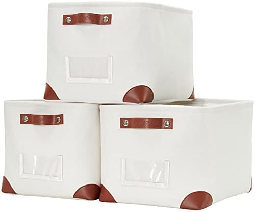 DECOMOMO Storage Bins, Large Fabric Storage Baskets for Shelves 3 Pack by DECOMOMO