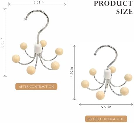 2 Pack 360° Swivel Hoodie Hangers Tank Top Hanger Bra Organzier Apricot - Image 4