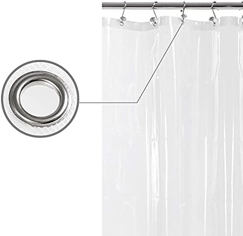 Barossa Design Narrow Shower Curtain Liner Waterproof PEVA, Clear, 36x84 - Image 5