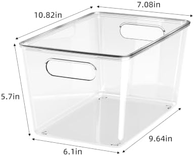 JOYZAN Stackable Plastic Storage Bins with Lids Clear Organizer Bins - Image 2