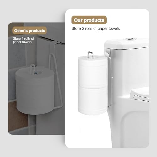 Over The Tank Toilet Paper Holder for 2 Roll Tissue 1pcs - Image 3
