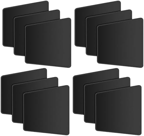 SaiTech IT 12 Pack Waterproof Mouse Pad, 8.66x7.1 inch, Black by SaiTechIT