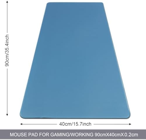XXL Gaming Mouse Pad 35.4x15.7 Professional Large Mouse Pad & Computer Game Mouse Mat-90x40 Iceblueus - Image 2